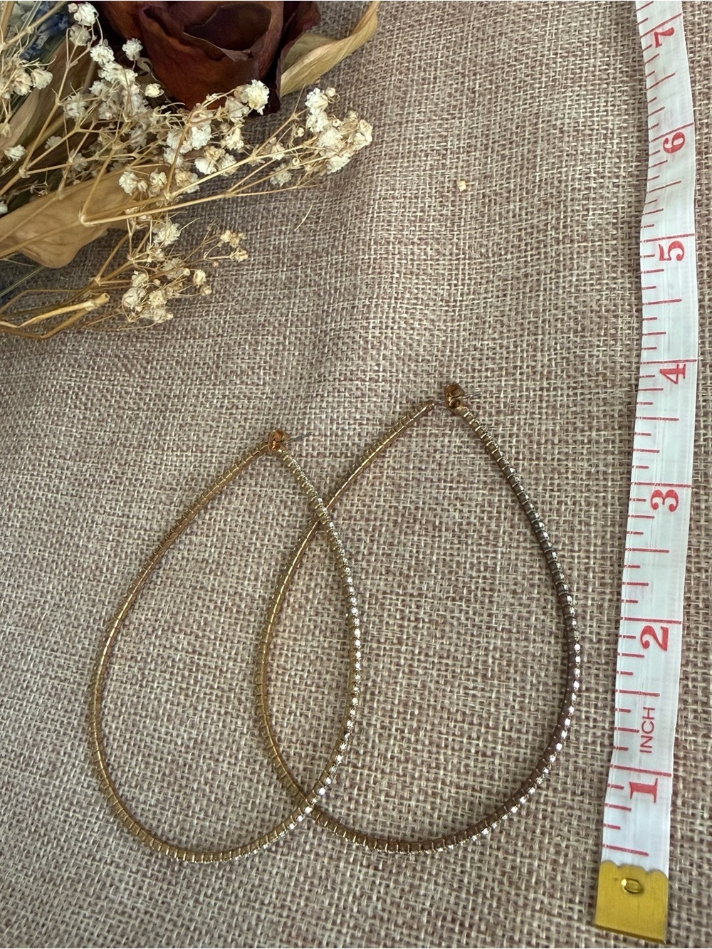 Gold Teardrop Hoop Earrings - Elegant Women's Jewelry
